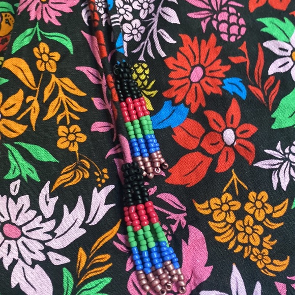 NEW Farm Rio Tropical Garden Linen Blend Shorts floral medium m - Picture 2 of 4